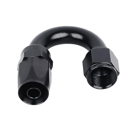 Swivel 10AN Fitting 180 Degree For CPE Braided Hose End Black 2Pcs (2 Count)