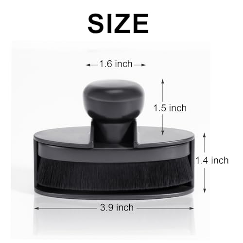 Tire Shine Applicator Brush Large Vegan Oval Tire Shine Brush with Storage Stand for Vehicles Tire Shine Polish Wax and Car Wash
