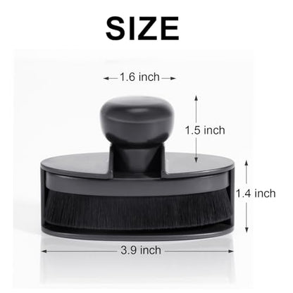 Tire Shine Applicator Brush Large Vegan Oval Tire Shine Brush with Storage Stand for Vehicles Tire Shine Polish Wax and Car Wash