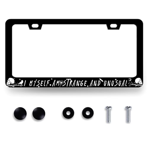 I Myself am Strange and Unusual License Plate Frame Stainless Steel Parts