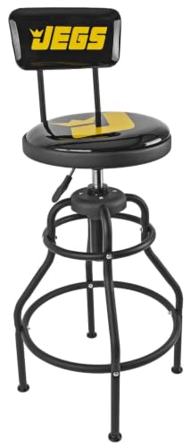 Adjustable Hydraulic Stool with Backrest [300 lb. Capacity]