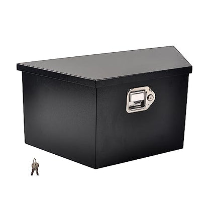 Black Steel Trailer Tongue Truck Box 26 x 13.3 x 12 Inch