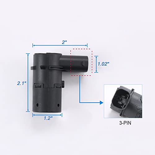 New Set of 4 Pcs Bumper Backup Parking Sensor Replacement for 4F23 (4 Count)