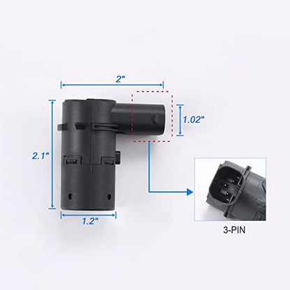 New Set of 4 Pcs Bumper Backup Parking Sensor Replacement for 4F23 (4 Count)