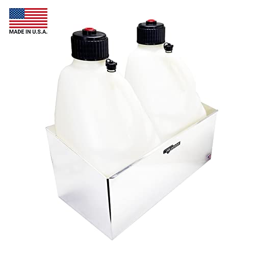 PP3344 Double Utility Fuel Jug Holder Storage Rack Shelf