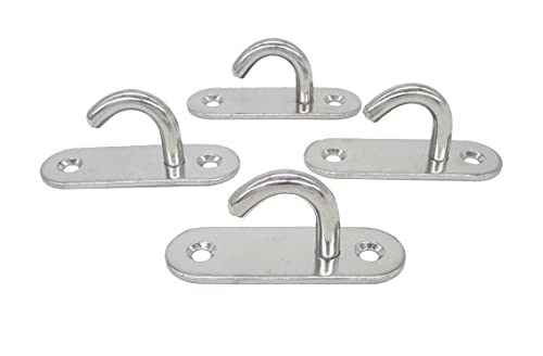 Stainless Steel Ceiling Hooks & Wall Hangers (4 Count)