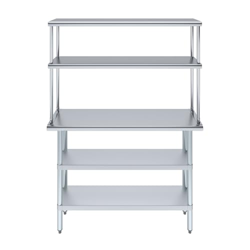 Stainless Steel Work Table with 2 Shelves