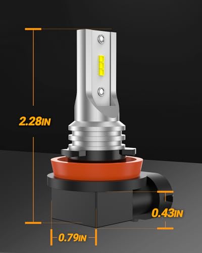 H11 H16 LED Fog Light Bulb (2 Count)