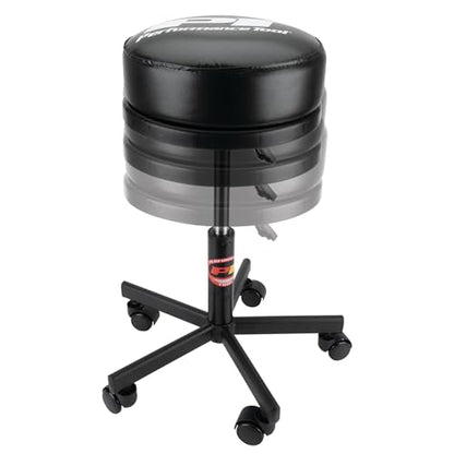 W85033 Pneumatic Rolling Shop Stool with Wheels