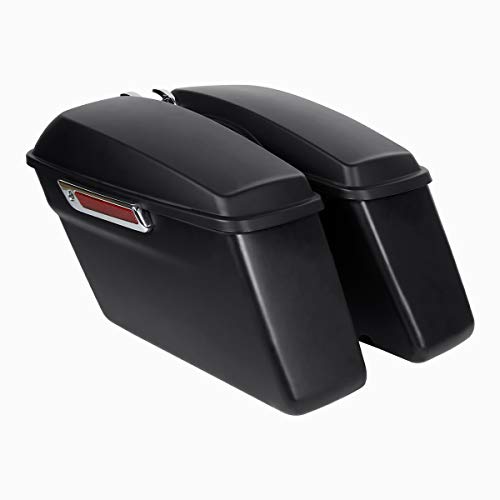 Motorcycle Saddlebags with Black Conversion Brackets Fit For Harley Softail Deluxe Heritage Softail 1984