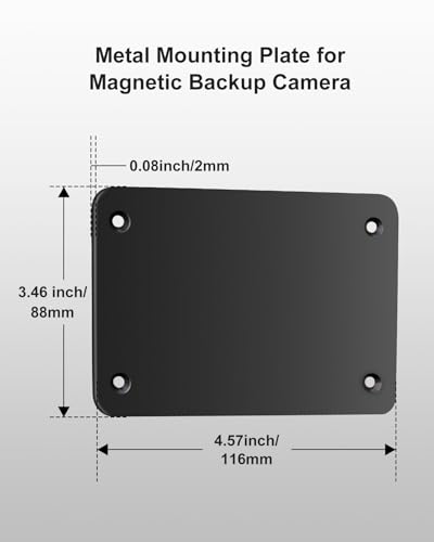 Metal Plate for Magnetic Wireless Backup Camera Adhesive & Screws