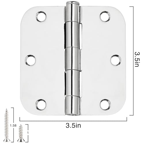 Rounded Door Hinges 3.5" X 3 1