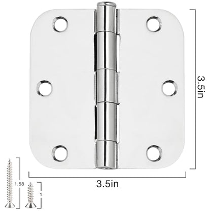 Rounded Door Hinges 3.5" X 3 1