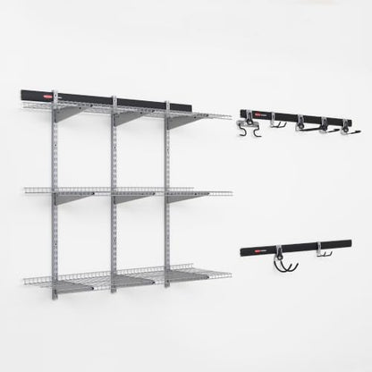 25 Piece Fasttrack Garage Storage System Kit for Garage Organization