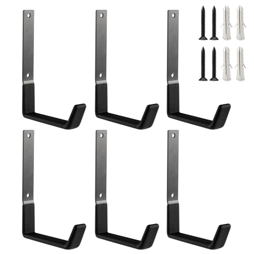 Heavy Duty Steel Garage Hooks (6 Count)