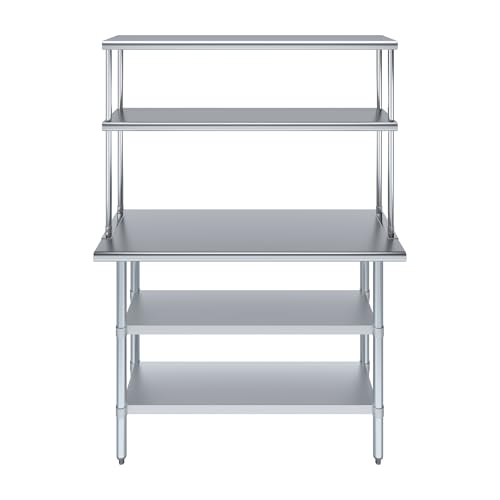 Stainless Steel Work Table with 2 Shelves