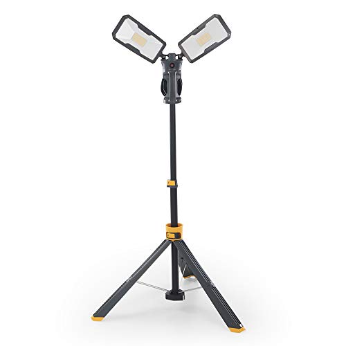 Upgraded】LUTEC 6290Max 15000 Lumen 138W Dimmable LED Work Light with Telescoping Tripod