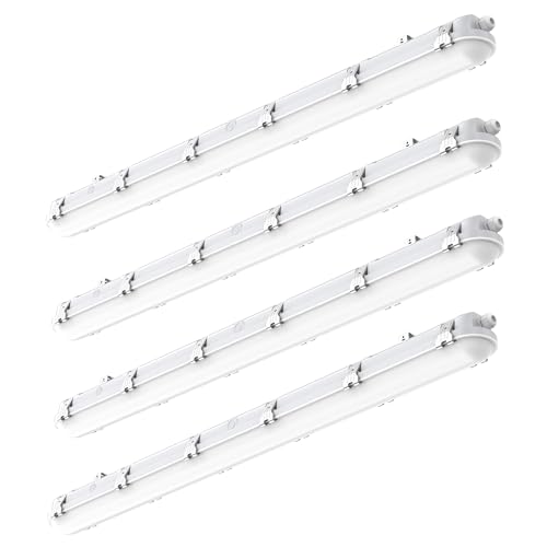 4ft LED Vapor Tight Light 50W Outdoor Shop Light IP65 Waterproof 0 (4 Count)