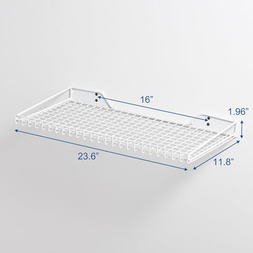 Garage Wall Shelves 23.6"x11.8" Wall Mount Metal Shelves 2 Pack (2 Count)