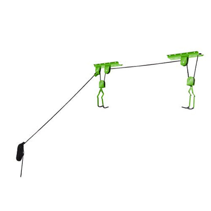 Bike Hanger Overhead Pulley System with 100lbs Capacity for Bicycles and Ladders