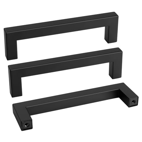 35 Pack 4-1/2 Inch Black Cabinet Handles Kitchen Drawer Pulls (35 Count)