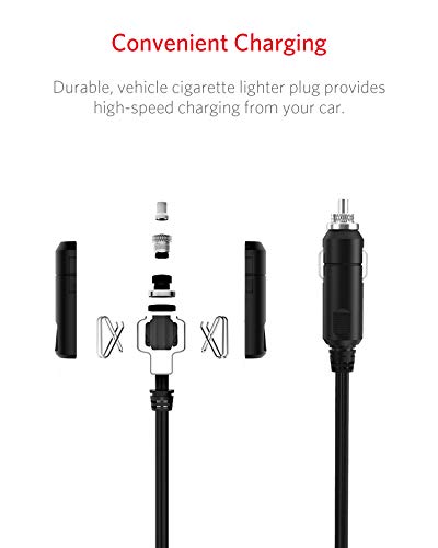 500W Power Inverter DC 12V to 110V AC Converter with Alligator Battery Clamp 4.8A Dual USB Car Charger ETL Listed
