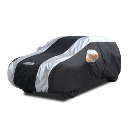SUV Cover Waterproof All Weather Protection with Silver Stripe Design