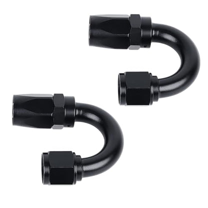 Swivel 10AN Fitting 180 Degree For CPE Braided Hose End Black 2Pcs (2 Count)