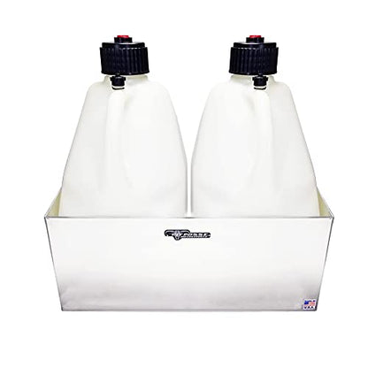 Double Utility Fuel Jug Holder Organizer Storage Rack