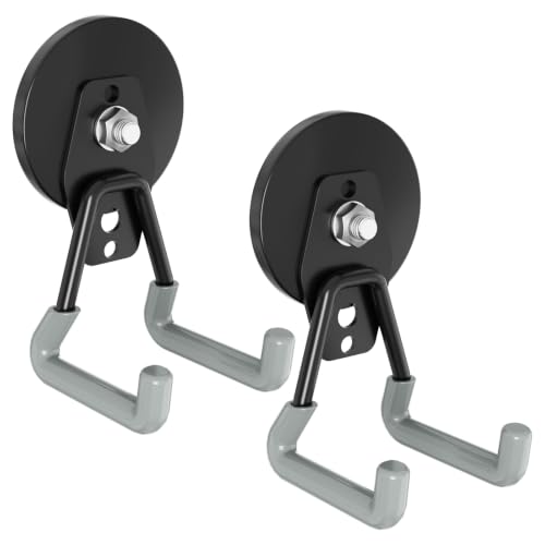 Heavy Duty Storage Magnetic Utility Hooks Large Garage Magnet Hooks with Anti (2 Count)