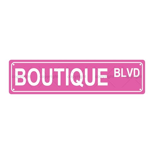 BOUTIQUE BLVD SPACE Metal Tin Street Sign Bar Cafe Garage Cave Home Room Wall Bathroom Farmhouse Garden Porch Patio Decor