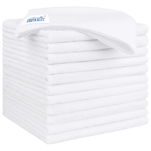 White Microfiber Cleaning Cloth 12 Pack (12 Count)