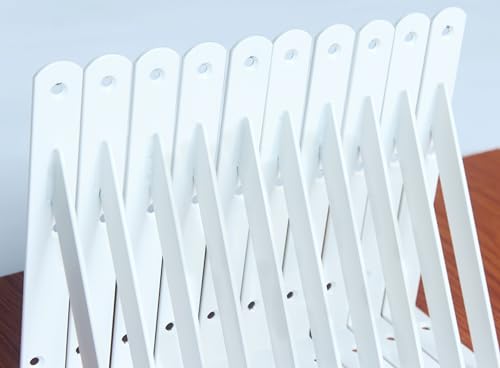 20 Pack L8 x H 6" White Heavy Duty Shelf Brackets with Screws Metal Shelf Brackets Shelf Support Angle Brackets for Shelves L Brackets Heavy Duty Floating Shelf (20 Count)