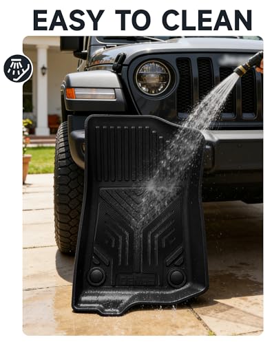 Premium Color TPE Floor Mats for Jeep Wrangler JL 2018