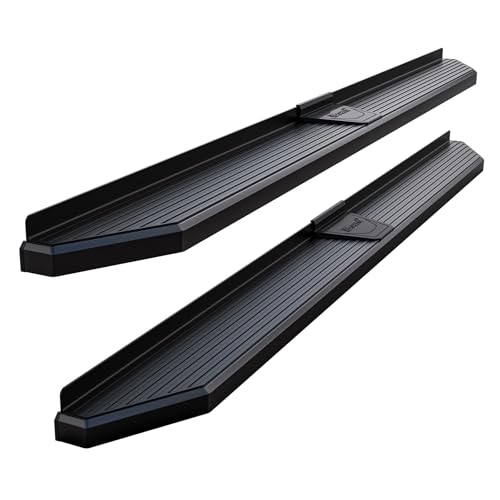6-inch (Black Stainless Steel Powder Coated Flat Style) Running Boards Side Bars Side Steps Compatible with Toyota 4Runner 2010-2016 Trail & 17-24 TRD Off-Road & 2014-2024 SR5