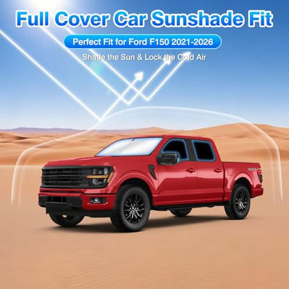 Windshield Sun Shade for Ford F150 2021 (6 Count)