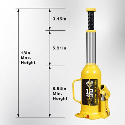 12 Ton Muti Directional Welded Bottle Jack
