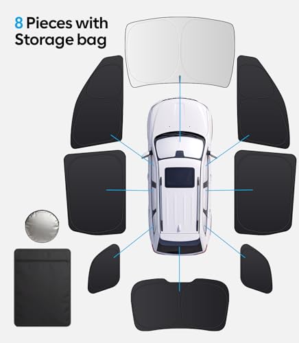2026 8PC Full Set Window Sunshade for Jeep Grand Cherokee 2011 (8 Count)