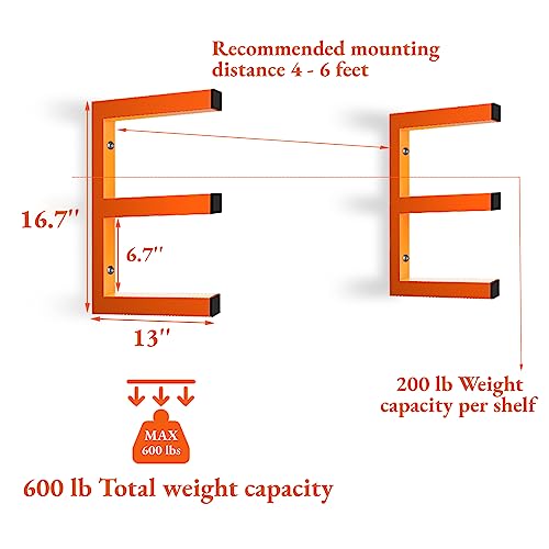 Lumber Storage Rack Wall Mount (2 Count)
