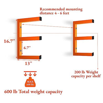 Lumber Storage Rack Wall Mount (2 Count)