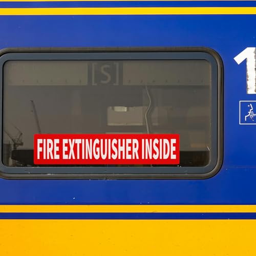 Fire Extinguisher Inside Sticker Sign (2 Count)