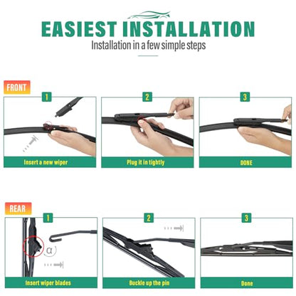 Windshield Wiper Blades Replacement for GMC Acadia 2013