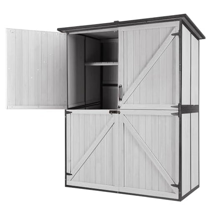 Outdoor Storage Shed with Metal Frame