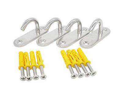 Stainless Steel Ceiling Hooks & Wall Hangers (4 Count)