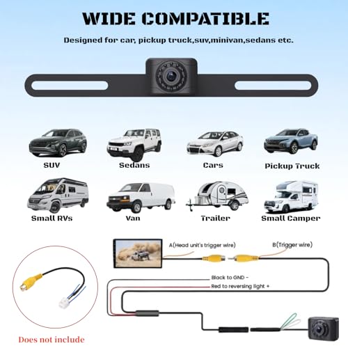 X1 Ntsc Backup Camera for Car License Plate Reverse Cam