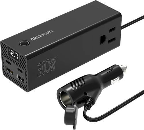 300W Car Power Inverter Dual DC 12V to 110V AC Car Power inverters with PD 36W USB