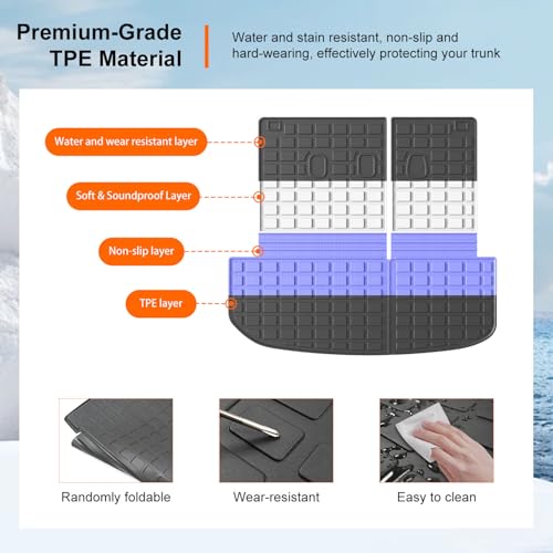 Cargo Mat with Backrest Mats Compatible with 2020