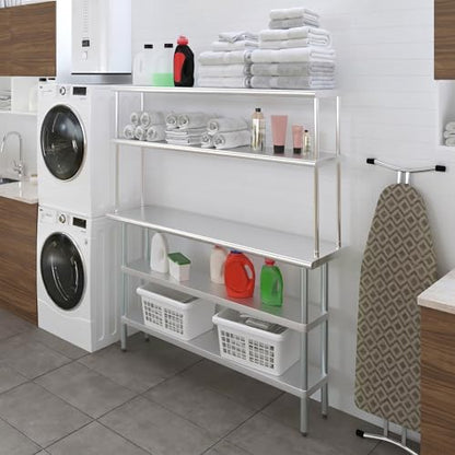 Stainless Steel Work Table with 2 Shelves