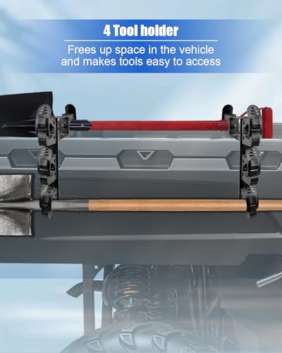 Upgraded Dual UTV Cargo Bed Tool Holder Fits for Polaris Ranger & General (2 Count)