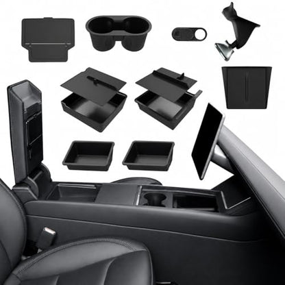 Center Console Organizer for 2025 2026 Tesla Model Y Juniper